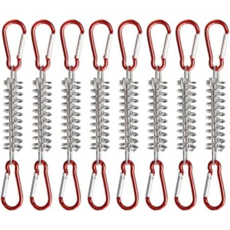 Bunthaus Ressorts Tension Auvent Lot De 8 Accessoires Camping Avec Mousquetons Pour Fixation