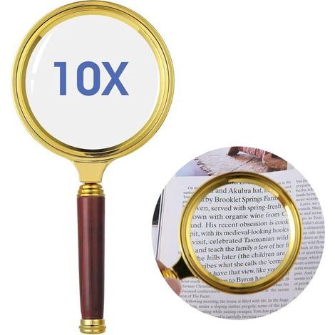 Bunthaus Loupe De Lecture X10 - Loupe De Poche Pour Apprendre Les Personnes Âgées - Lecture De Livres De Journaux - Observation Des Insectes Et Des Loisirs