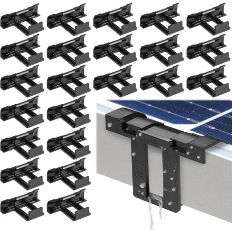 Bunthaus 24 Clips De Drainage D'Eau Pour Panneaux Solaires 30 Mm, Clips De Drainage D'Eau En Matériau Abs Durable Pour Modules Pv 30 Mm, Clips De Drainage D'Eau Haute Et Basse Température Pour Modules