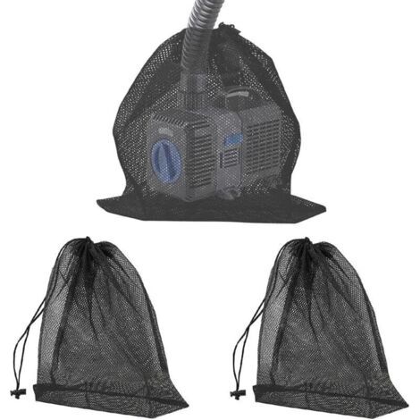 Bunthaus Lntyq 3 Pcs Sac En Filet De Filtre De Pompe Sac De Filtre De Pompe D'Étang Avec Cordon De Serrage Sac Filtrant De Pompe À Eau Sac De Barrière De Pompe Pour Filtre Bassin Exterieur(4545cm)