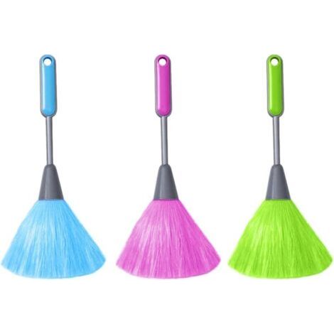 Bunthaus Lot De 3 Plumeaux Moelleux Pour Cuisine, Clavier D'Ordinateur, Fenêtre Plumeau À Main En Microfibre, Outil À Poussière (vert, Rose Rouge, Bleu)