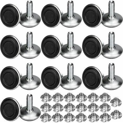 Pair Lot De 20 Pieds Réglables Pour Meubles De M8x20x30mm - Supports De Nivellement De Chaises, Tables