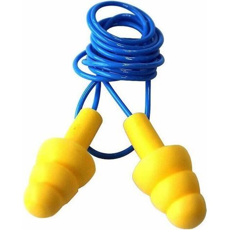 Pair Bouchons D'Oreilles En Silicone Protection Auditive6 Morceaux （jaune）