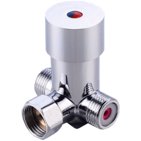 Bunthaus Lntyq Mélangeur Thermostatique De Contrôle Température Vanne Mélange D'Eau Froide Chaude G1/2 Pour La Maison D'Hôtel Salle Bains Capteur Automatique Robinet Sans Contact Mitigeur Cabine Douch
