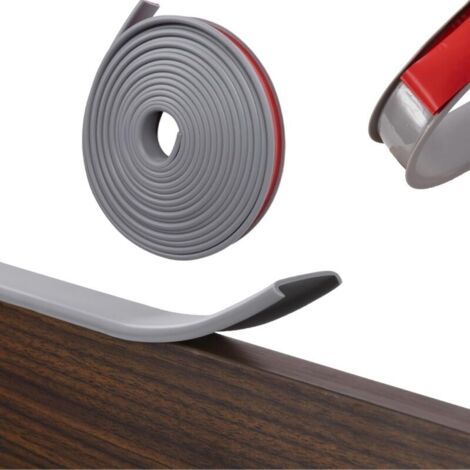 Bunthaus Bande Adhésive U - 1 Pièce, Bande Adhésive U 5m Tpe 16mm Largeur Intérieure - Grise, Pour Réparation Meubles/tables