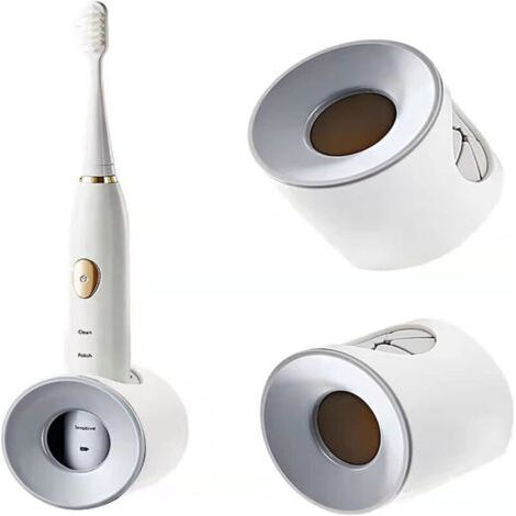 Bunthaus Lot De 3 Supports Muraux Pour Brosses À Dents Électriques, Fixation Sans Perçage, Coloris Gris