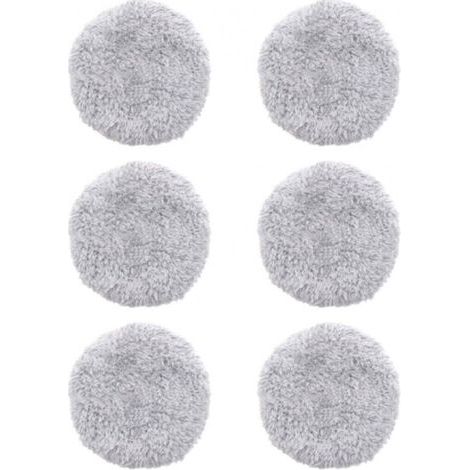 Bunthaus Lot De 6 Pieces De Remplacement De Chiffon De Vadrouille Lavable Pour Hobot 168/188 Robot De Nettoyage De Vitres Tampons De Vadrouille En Microfibre Accessoires Reutilisables,modele:gris