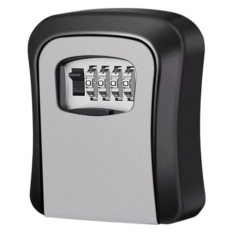 Bunthaus Boîte À Clés Murale À Code – Gris – Boîtier Sécurisé Sans Installation Pour Clés Domestiques