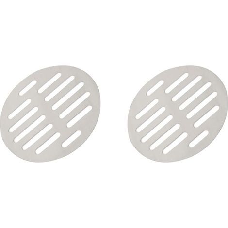 Bunthaus Rond Plancher Vidange Couvercle (4") 2 Pcs, Acier Inox Douche Vidange Grille - Pour Meubles Réparation, Salle Bain Cuisine, Argenté