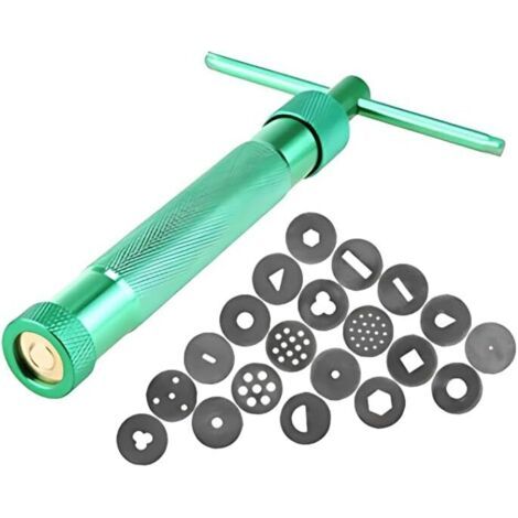 Bunthaus Fabriqué Avec Un Pistolet À Argile En Acier Inoxydable, Pour Extrudeuse De Fondant, Artisanat, Belle Apparence, Extrudeuse De Pâte À Sucre En Acier Inoxydable, Vert