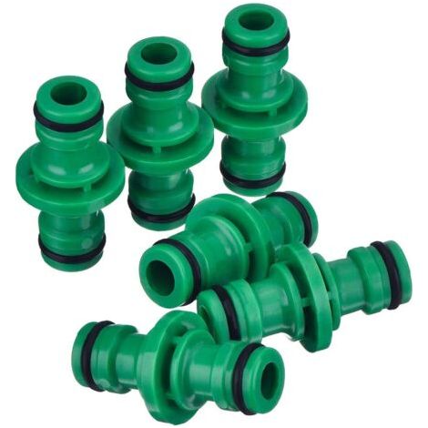 6 Pièces De Joints De Tuyau D'Eau En Plastique Accessoires De Pistolet À Eau 2/1 Joints Rapides Mamelons Bidirectionnels Joints Spéciaux Vert