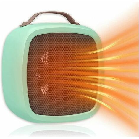 Bunthaus Chauffage Soufflant Portable, D'Hiver Mini Radiateur Soufflant Électrique Céramique Adapté À La Chambre De Au Bureau, Au Salon Chauffage Soufflant Silencieux Basse Consommation (vert)