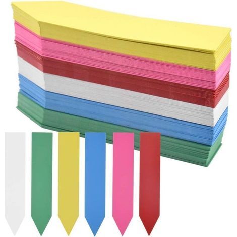 Pair 120 Pcs 10 X 2 Cm Étiquettes De Jardinage, Marqueur De Jardin Plastique, Étiquettes De Jardin Imperméables, Marqueur Pépinière Imperméables En 5 Couleurs