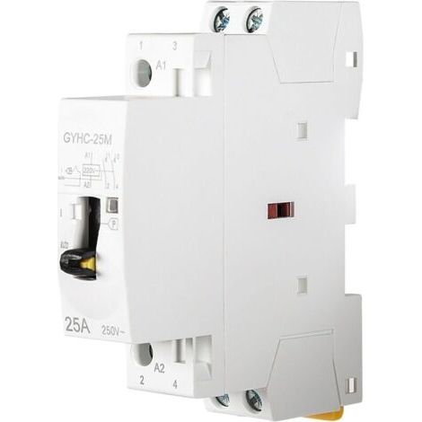 Bunthaus Contacteur Jour/nuit 220v 2p, 25a, Ac, Monté Sur Rail Din, Pour Éclairage, Chauffage Et Ventilation
