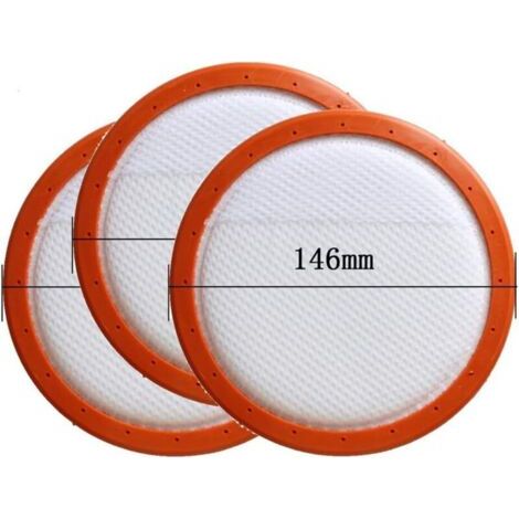 Bunthaus 3 Pièces Coton Lavable Rond Pour Aspirateur C5 L181b、vc14m1 Fc、vc14m2 Fy、vc12x1 Fp、vc12x2 Fr、vc14x3 Ft、c5 L141c、vc1708 146 Mm Eléments De Filtre