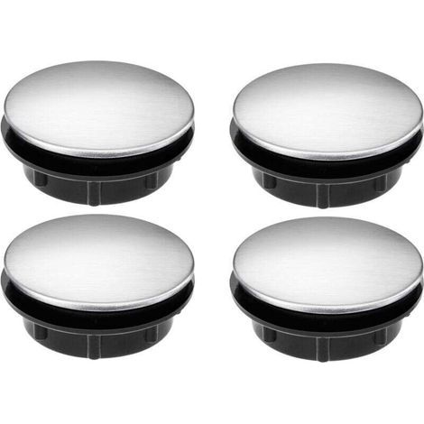 Pair Bouchon De Trou D'Évier 4 Paquets (1 À 1,2 Pouces De Diamètre) Couvercle De Trou De Robinet D'Évier Couvercle De Trou De Robinet De Cuisine En Acier Inoxydable