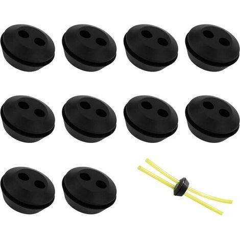 Pair Aiperq Lot De 10 Bouchon De Tuyau De Carburant Joint De Réservoir Caoutchouc 2 Trous Passe Durite Passe Durite Reservoir Debroussailleuse Accessoires