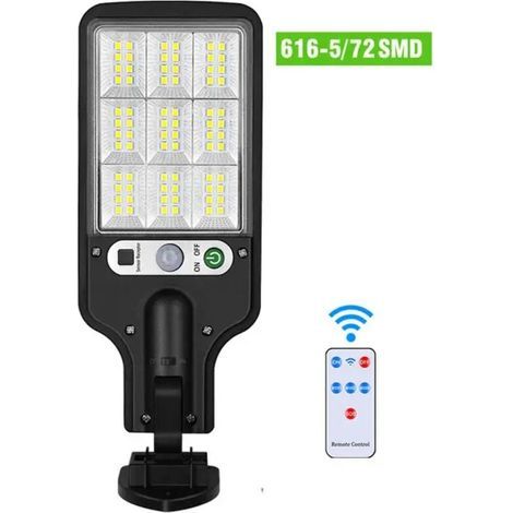Bunthaus 3 Modes De Lumière Led Réverbère Solaire Extérieur Étanche Capteur De Mouvement Éclairage De Sécurité Pour Jardin Patio Chemin Cour - 616-5