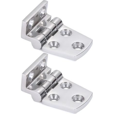 Bunthaus Csparkv 2pcs À Toute Épreuve Charnière De Bateau Armoire De Pont D'Armoire Charnière Pour Bateaux En Acier Côté Court Décalé Trappe De Charnière Marine Polie Par Miroir Sus316 1.51 Inch X 2.1