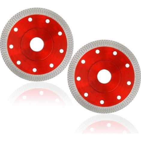 Bunthaus Lot De 2 Disques À Tronçonner Diamant De 115 Mm Pour Meuleuse D'Angle, Coupe Nette Sur Porcelaine, Pierres Artificielles, Granit, Béton, Marbre, Briques, Céramique, Taille 115 X 1,2 X 22,23 M