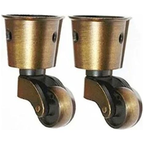 Bunthaus Lot De 2 Roulettes Universelles De Type Tasse Massif Haute Capacité De Charge Pour Meubles, Costumes, Lits