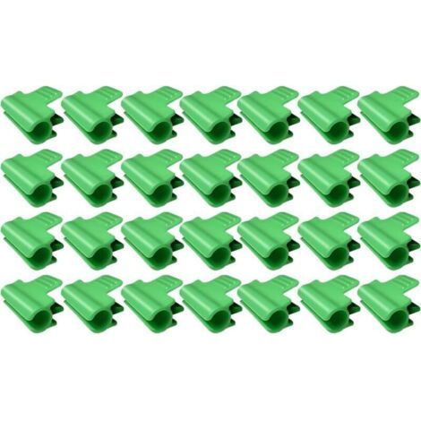 Bunthaus Lot De 40 Clips Pour Serre De Jardin,clips Pour Tube D'Ombrage De Jardin Pour Support Saisonnier Des Plantes, Filet À Oiseaux, Filet De Jardin, Accessoires En Tissu D'Ombrage (11 Mm)