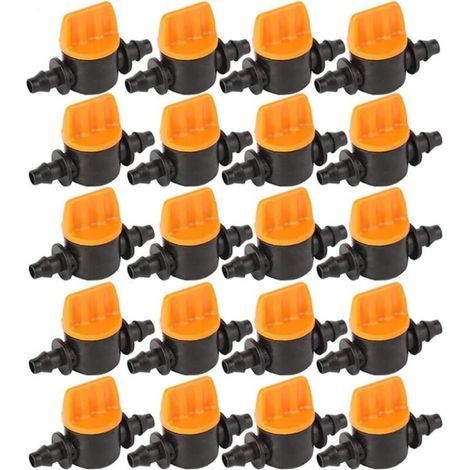 Pair Connecteur De Tuyau D'Irrigation De Jardin, Connecteurs En T Barbelé Irrigation Goutte À Goutte Pour Tube D'Irrigation 1/2 Pouce À 1/4 Pouce Accessoires D'Arrosage 6 Voies
