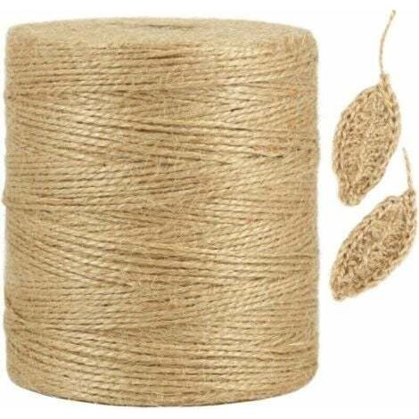 Pair 300m Corde De Chanvre Naturel, 1mm Fine Corde Brune Pour L'Artisanat, Crochet, Emballage Cadeau, Jardinage Et Décoration De Noël--
