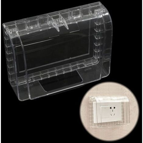 Pair Prise Extérieure Étanche Murale Cache-prise,boîte 2-fois Résistante Aux Intempéries Saillie Avec Clapet Protection Boîtier Panneau
