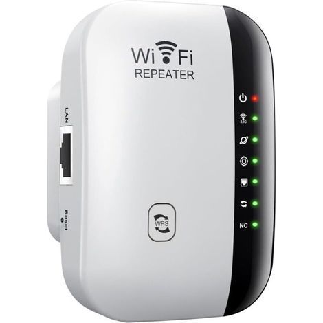 Bunthaus Cyslmuk – Répéteur Wi-fi 300 Mbit/s – Couverture Jusqu'à 3000 M² – 2,4 Ghz Avec Wps – Connecte 30 Appareils – Câble Ethernet Inclus