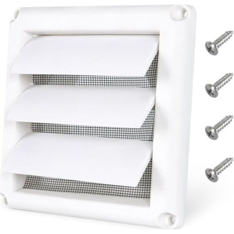 Bunthaus Grille De Ventilation De Sécheuse À Persiennes De 15 Cm, Pour Sortie De Sécheuse Extérieure, De La Neige, Du Vent Et Des Oiseaux Persiennes Actives
