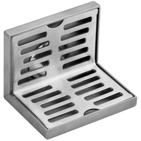 Bunthaus Drain Sol D'Angle En Forme, Siphon Sol D'Angle En Forme L, Siphon Sol Latéral Inoxydable, Droit Siphon De Sol Latéral,pour Cuisine, Balcon, 100×50mm