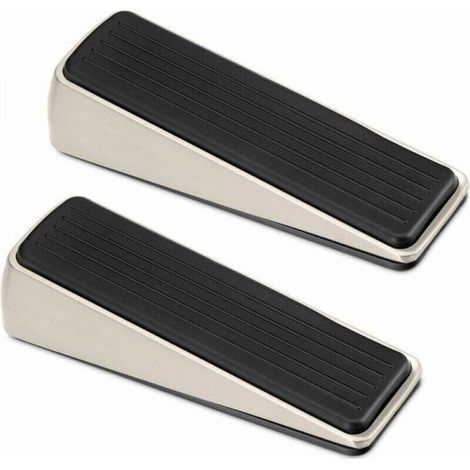 Bunthaus Cale Porte, 2 Pièces Bloc Porte, Stop Porte Au Sol, Cale De Porte Robuste En Zinc Et Caoutchouc, Pour Salle De Bain, Cuisine, Chambre Des Enfants Porte Et Bureau