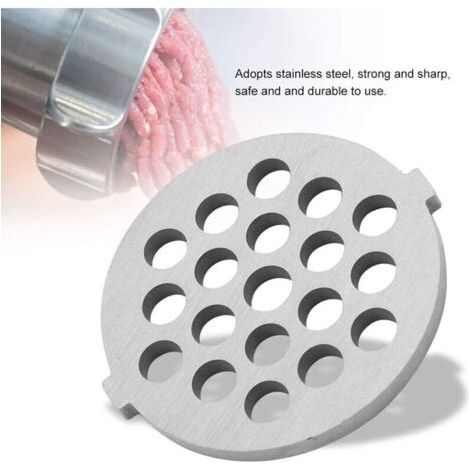Lntyq Disque À Trous Couteau Lame De Hachoir À Viande À Disques En Acier Inoxydable Couteau À Hachoir À Viande Avec Trous De 7.5 / 7mm Pièce De Rechange Professionnelle Pour Hachoirs À Viande
