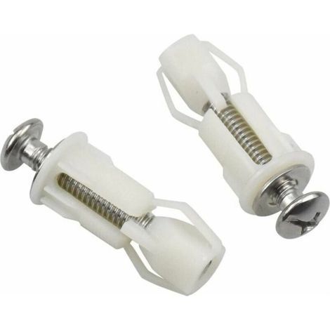 2pcs Vis D'Expansion Pour Couvercle De Toilette Fixation Abattant Wc Vis Pour Lunette Toilette Ensemble De Fixation Pièces De Rechange Pour Couvercle De Toilette