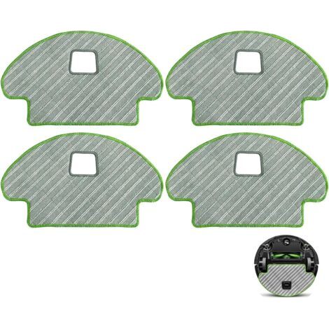 Bunthaus Lot De 4 Chiffons De Nettoyage Pour Irobot Roomba Combo 113 R113840 R111840, Pièce De Rechange Pour Aspirateur Robot, Ensemble D'Accessoires De Nettoyage En Microfibre Lavables
