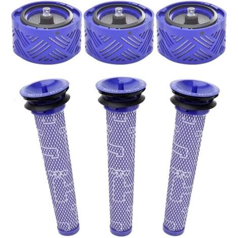 Bunthaus Lot De 6 Filtres Hepa De Rechange Pour Aspirateur Dyson V6 Dc58 Dc59 Dc62 Dc72 Dc74 Sv03 Sv04 Sv05 Sv06 Sv07 Sv08 Sv09 Absolute Animal Motorhead, Pièce N° 965661-01, 966741-01