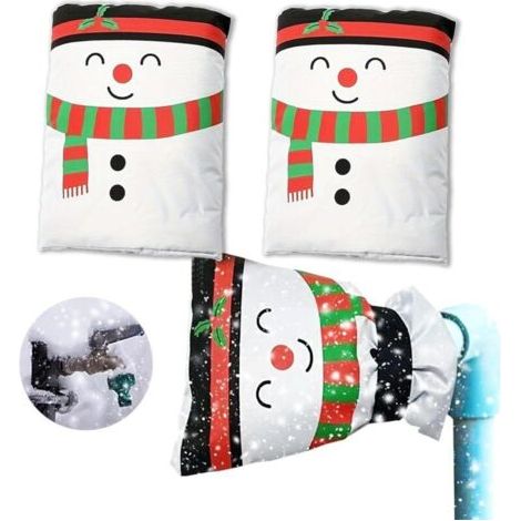 Bunthaus Faucet Covers For Winter Freeze Protection, For Freeze Protection Outdoor Faucet Cover, Faucet Freeze Protector Reusable Insulated Faucet Covers Christmas Gloves Suitable For Faucets 2pcs 15×