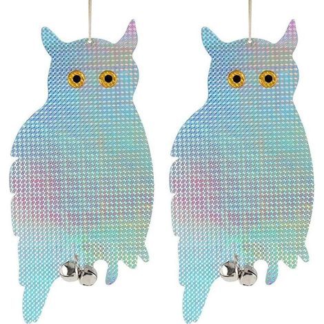 Pair Hibou Réfléchissant, 2 Pcs Répulsif Pigeon, Pigeon Forme D Hibou Hibou Anti Pigeons, Anti-oiseaux Anti Nuisible, Écologique Pour Un Potager Ferme Jardin-fei Yu