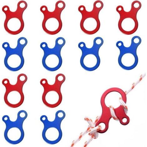 Pair 12 Pièces Tendeur De Câble De Cordon De 3 Trous, Tendeur De Corde En Alliage D'Aluminium, Ajusteur Boucle De Corde De Tente, Ajusteur De Corde, Tendeur En Alliage D'Aluminium Léger