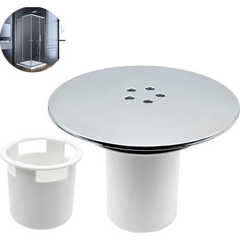 Bunthaus Bonde Douche, Bonde De Douche 115mm, Remplacement De Couvercle De Siphon Douche, Capot Bonde De Douche Universelle, Couvercle De Prise De Douche Chromé, Débit Rapide