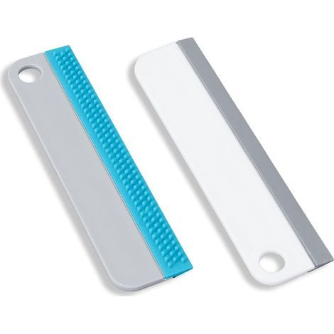 Bunthaus Csparkv 2x Raclettes À Vitres, Raclettes De Douche, Silicone Raclettes De Nettoyage Pour Miroirs, Fenêtres Et Surfaces Dans La Cuisine, Salle De Bain, La Voiture, Pas De Rayures Silicone Wip
