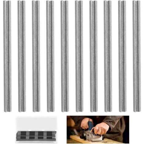 10 Pièces Lame De Rabot,82mm Hss Lames De Raboteuse,lame Du Rabot Hss Kit,réversibles Lame De Raboteuse,carbure Ensemble De Rabot Electrique,réversibles Lame De Raboteuse,pour Meuleuses