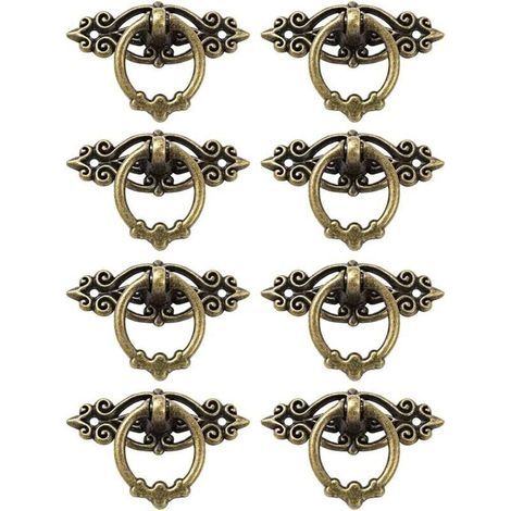 Bunthaus Poignee De Meuble,8pcs Placards Bouton De Meuble,bouton De Poignée,poignée Tirage,poignées Vintage,antique Meubles Décor Pull, Adaptées Aux Portes, Fenêtres, Armoires, Tiroirs, Cuisines