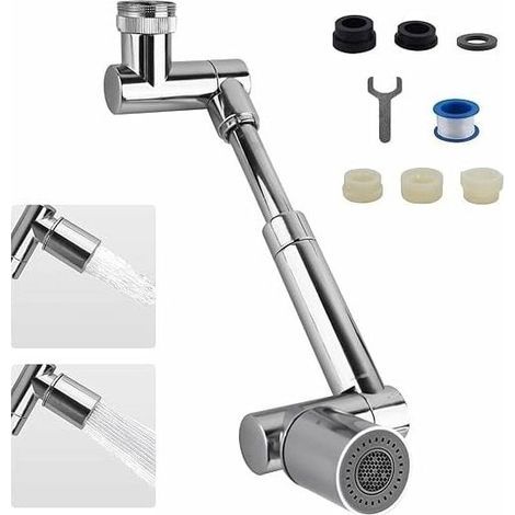 Bunthaus Extension De Robinet À 1440 °, 2 Modes De Pulvérisation, Robinet De Cuisine Multifonction, Filtre Anti-éclaboussures, Robinet Pivotant