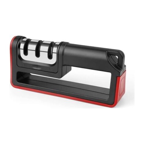 Bunthaus Lntyq Aiguiseur De Couteaux, Aiguiseur Manuel Professionnel Avec Pierres À Aiguiser À 3 Niveaux En Carbure De Tungstène, Céramique Et Diamant Avec Manche Ergonomique Antidérapant