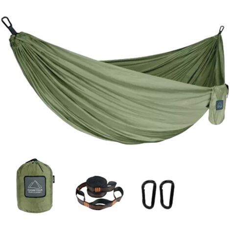 Bunthaus Hamac Extérieur En Nylon Parapluie Tissu Anti-renversement Champ Installation Rapide Camping Balançoire Hamac Portant 300 Kg-tonchean