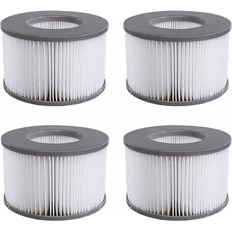 Bunthaus Lot De 4 Cartouches Filtrantes De Rechange, Pour Les Mspa, Les Spa Chauds Et Autres Piscines Gonflables, Convient Aux Modèles De Filtre À Partir De 2020