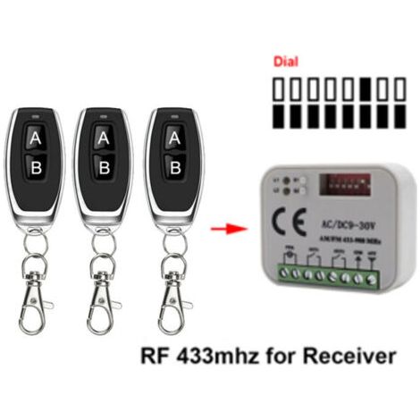 Bunthaus Ricevitore Del Telecomando Della Porta Del Garage 433 868mhz Rx Multi 300-900mhz Ac/dc 9-30v Ricevitore Con Telecomando