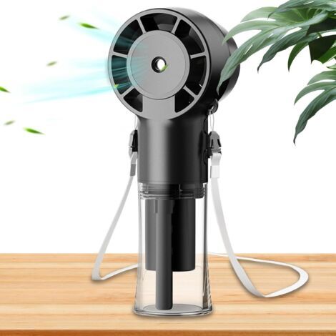 Bunthaus Générique Ventilateur Portable,usb 12000 Rpm Ventilateur De Cou Personnel De Nuque Rechargeable Usb Portable Avec Pulvérisation D'Eau Pour Voyage Et